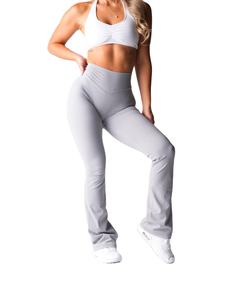 Pantalon de jogging évasé personnalisé en feutre, léger, décontracté, flatteur, taille mi-haute et vêtement de sport tendance pour la gym 2026 - Product Image 1