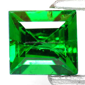 Grenat vert naturel coupe ronde pierres précieuses semi-précieuses en vrac fabrication de bijoux taille calibrée grenat tsavorite pierres précieuses pierre de naissance - Product Image 2