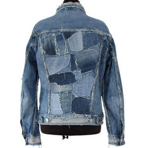 Chaqueta Vaquera Lavada para Hombre al por Mayor |   Parches de Algodón 100% con Costuras Decorativas, Estilo Vintage, Casual y a la Moda - Product Image 2