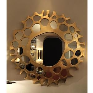<b>Leave</b> Design Wall Mirror Home Decor Design Indoor Classic And Modern Decor Mirror Multiple Finishing Designs - Product Image 1