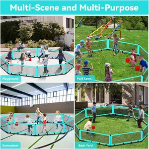 Portable 15.5ft <span class=keywords><strong>Gaga</strong></span> Ball Pit Play Set pour enfants Backyard Sports de plein air Activités <span class=keywords><strong>Sac</strong></span> de rangement 2 <span class=keywords><strong>Gaga</strong></span> Balls Wind Ropes Ground - Product Image 2