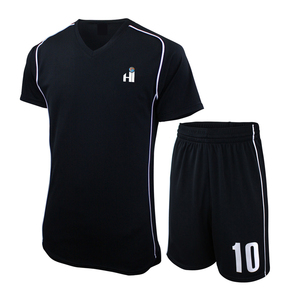 Grande demande Uniformes de football de haute qualité pour hommes Impression de logo personnalisé Ensembles de sublimation de couleur unie Service OEM de découpe automatisée - Product Image 4