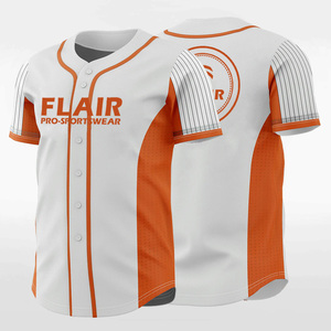 Maillots de softball et de baseball en polyester à col ras du cou respirants personnalisables de grande taille avec imprimé uni sublimé - Product Image 1