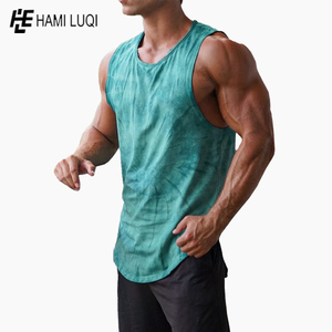 Débardeur de sport tendance pour homme, grande taille, style décontracté musculation, séchage rapide, respirant, en polyester tricoté, brodé et imprimé - Product Image 2