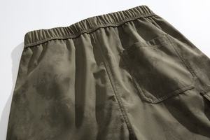 Pantalones Jogger Cargo de Lona Casuales para Hombre, Transpirables, de Cintura Media, Holgados, Rectos, con Seis Bolsillos, Estilo Hip Hop, con Frente Plano y Tinte Uniforme - Product Image 4