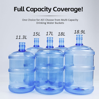 Vente en gros d'usine Seau en plastique de 5 gallons 18L 18L 9L Bouteille d'eau en plastique PC de qualité alimentaire
