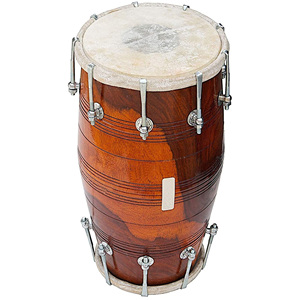 Instrument de musique Dholak en métal antique avec écrou et boulon - Product Image 1