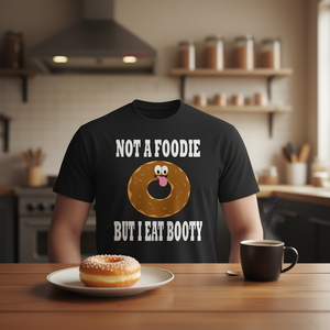 T-shirt divertente: Non sono un gourmand, ma mangio ciambelle a forma di sedere - Product Image 3