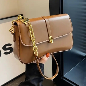 Sac carré tendance 2026 de qualité supérieure, sacoche vintage pour femme, sac à bandoulière en cuir à porter sous le bras - Product Image 4