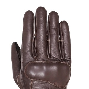 Gants de motard courts respirants pour hommes, gants en cuir courts de haute qualité, gants courts personnalisés à doigts courts - Product Image 4