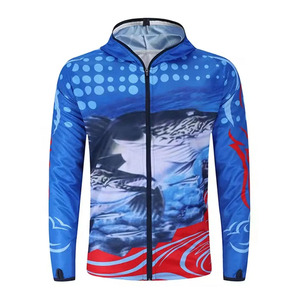 Nouveau sweat à capuche de pêche à manches longues personnalisé respirant séchage rapide léger UPF50 + chemise de sublimation en polyester recyclé pêche - Product Image 1