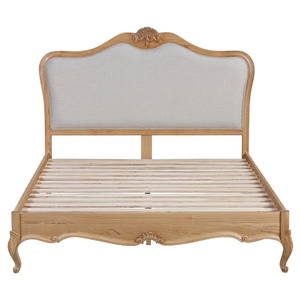 Cama Moderna con Cabecera Tapizada, Hecha de Madera de Caoba Sólida, con Altura Ajustable y Almacenamiento, para Uso en Interiores - Product Image 2