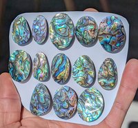 Cabochon en nacre naturelle de qualité supérieure, pierre précieuse en vrac aux couleurs arc-en-ciel irisées, effet de jeu de couleurs, pour la création de bijoux, 5 mm