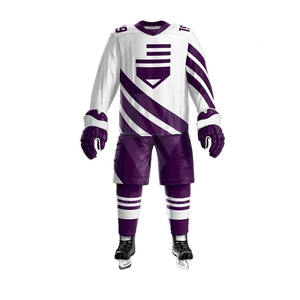 Ensemble d'uniformes de hockey sur glace 100 % polyester, best-seller, respirant, séchage rapide, personnalisable, ajustement confortable - Product Image 3