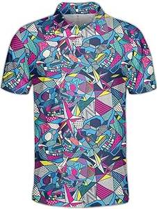 Camiseta de Golf de Poliéster y Elastano para Hombre, Talla XL, de Secado Rápido, Tejida y Estampada, Servicio OEM, Colores Personalizados al por Mayor, Alta Calidad - Product Image 4