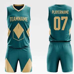 ออกแบบชุดบาสเก็ตบอลของคุณเอง ชุดบาสเก็ตบอลแบบกลับด้านได้ พิมพ์ลายแบบซับลิเมชั่น ขายส่ง ชุดบาสเก็ตบอลแบบกำหนดเองสำหรับผู้ชายและผู้หญิง - Product Image 4