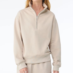 Nouveau style de sweat à capuche oversize à épaules tombantes avec fermeture éclair, tissu polaire chaud et durable pour l'hiver - Product Image 1