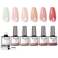 Gel de Construction Rapide Venalisa pour Ongles Acryliques French, Séchage LED Rapide, Couleur Rose Clair Épaisse, 7.5ml, Gel d'Extension pour Ongles en Gelée