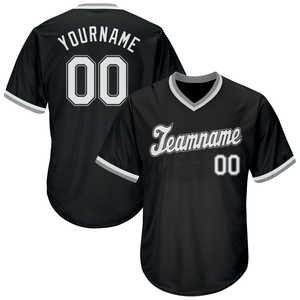 Maillots de baseball personnalisé sergé cousu logo brodé nom de l'équipe vêtements de baseball maillots de baseball grande taille pour hommes - Product Image 4