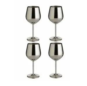 Wholesale aluminum steel Wine glasses handicraft Custom Party Cups Stainless Steel Red Wine Goblets