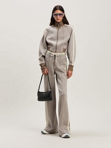 Nuevo chándal para mujer, chándal naranja y blanco para mujer, conjunto de moda de chándal de entrenamiento de EVERGLOW - Product Image 6