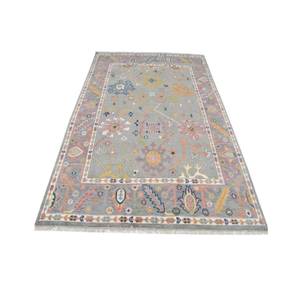 Super Sell 2024 Modern Oushak Alfombra persa Hermoso diseño floral Decoración de piso Lana hecha a mano Estilo tradicional para la venta - Product Image 1