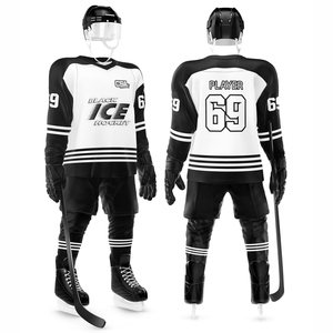 Top qualité respirant séchage rapide Polyester tissu Chenille Patch broderie silicium transfert de chaleur impression maillot de Hockey sur glace - Product Image 1