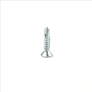 Vis autotaraudeuse à pointe de perçage en acier au carbone galvanisé, à tête fraisée plate à embase cruciforme, norme ASTM, mesure en pouces - Product Image 1