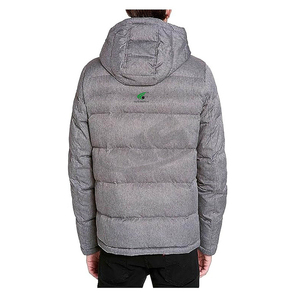 Chaqueta acolchada con capucha y logotipo personalizado para hombre, impermeable, a prueba de viento, de tela transpirable, estilo callejero, chaqueta de invierno de Color sólido en línea - Product Image 2