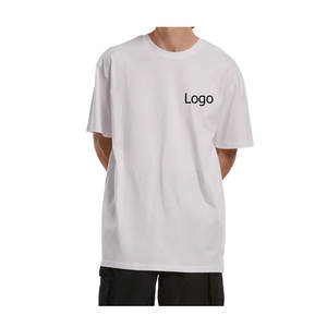 Camiseta Extra Grande de Algodón 100% Orgánico para Hombre, con Hombros Caídos, Logotipo Personalizado, Básica, Gruesa, Larga, Ligera - Product Image 1