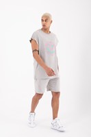 T-shirt sans manches surdimensionné 2023 à épaules tombantes 100 % coton biologique imprimé sur mesure pour homme, style hip-hop, haute qualité, article OEM tricoté