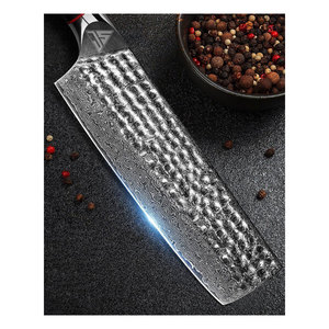 Cuchillo de cocina afilado más vendido, cuchillo de chef de cocina profesional con grabado hecho de hoja de acero de Damasco, mango de madera - Product Image 5