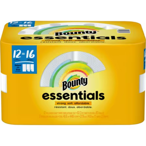 Essentiels Bounty : Rouleaux de papier absorbant en pâte de bambou 3 épaisseurs, doux, format Select-A-Size, 104 feuilles/rouleau, 12 rouleaux/carton - Product Image 1