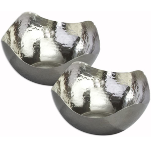<b>Silver</b> Metallic Aluminium Fruit Serving <b>Bowl</b> Perfect for Serving Food & Fruit Dining Table Decorative Serving <b>Bowls</b> - Product Image 3
