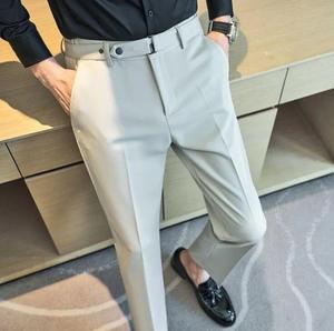 2025สูททางการของผู้ชายกางเกงทรงตรงเอวเข้ารูปกรอบยืดได้สวมใส่สบาย - Product Image 2