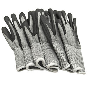 Gants à main tricotés sans couture anti-coupure Gants de travail industriel en nitrile sableux Gants à main noirs personnalisés - Product Image 2