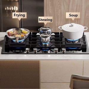 Offre Spéciale 24 pouces en acier inoxydable gaz 4 brûleurs cuisinière à gaz cuisinière à gaz cuisine table de cuisson - Product Image 3