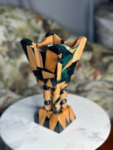 Brûleur d'encens artisanal en résine et bois, finition durable, aromatique |   Porte-Bakhoor décoratif Oud pour toutes les saisons |   NOUVELLES ARRIVÉES Luxe - Product Image 2