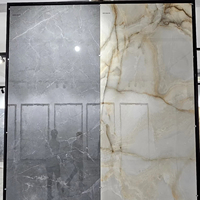 Dalles de porcelaine design moderne 800x3200mm, pierre frittée imitation grès, antidérapantes, brillantes, pour sol de salle de bain et mur intérieur