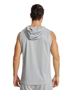 เสื้อกล้ามมีฮู้ดสำหรับผู้ชายเสื้อกล้ามออกกำลังกายแขนกุดสำหรับเพาะกายกล้ามเนื้อลำลองผ้าใบ - Product Image 5