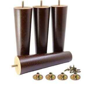 Pieds de meubles en bois massif OEM ODM pour canapé, chaise, armoire, fabricant en gros, usine de composants de meubles - Product Image 1