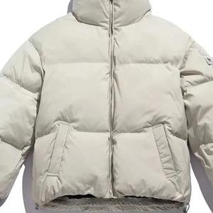 Vente en gros 2024 Veste à bulles de couleur unie pour hommes personnalisée hiver longue toile à capuche col montant décoration de poche chaude - Product Image 6