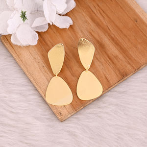 <b>Yellow</b> Gold Plated Brass Handmade Designer Wholesale Lot 25 Pairs Stud Earrings Partywear Jewelry Gift For Her Anniversary Gift - Product Image 5