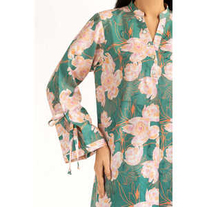 Conjunto de Primavera/Verano Estilo Chino IPST-55314, Estampado Jacquard, Viscosa y Chifón, Sin Cuello - Product Image 3