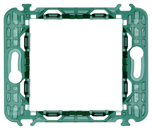 Marco de Montaje Vimar 14605 de 2 Módulos, Centro de Fijación de 57 mm |   Soporte para Cajas Redondas de Pared, Sin Tornillos - Product Image 1