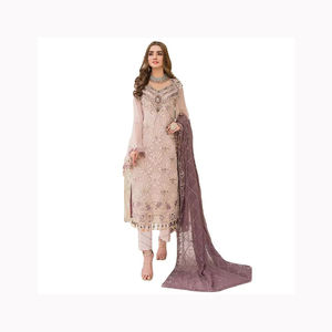 Super Hit Collection Heavy Fox Georgette Bordado y Stone Work Traje Salwar de seda pakistaní para mujer con vestido pakistaní - Product Image 2