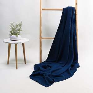 Nouveauté, couvertures en coton biologique tricotées épaisses de style moderne, faites à la main, pour la décoration de la maison - Product Image 5