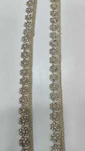 ออกแบบลายดอกไม้ตามสั่งด้วยหินและงานมุกกว้าง1นิ้วสำหรับชุดเจ้าสาวที่ปรับปรุงและขายต่อ - Product Image 4