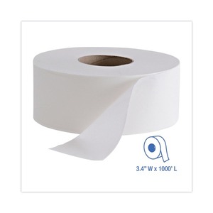 Boardwalk 3.4 In. Rouleau de papier toilette géant 2 plis de 1000 pieds – Doux, résistant, blanc – 12 rouleaux/carton – Pour usage domestique – Disponible gratuitement - Product Image 4