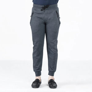 Pantalon de survêtement personnalisable de bonne qualité, couleur unie, ample, coupe ajustée - Product Image 2